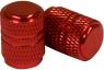 BOUCHONS DE VALVE UNIVERSEL ROND ANODISE ROUGE* VCPRNDR