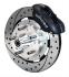FORD MUSTANG II 1971-1978 KIT FREINS A DISQUE AVANT GROS FREIN DISQUES PERCES ETRIER 4 PISTONS Wilwood Forged Dynalite Big Brake Front Brake Kits 140-10440-BD