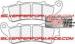 BREMBO SP SINTER PLAQUETTES ARRIERE 07HO52SP 2602 HONDA GL 1800 GOLDWING 2001-2017