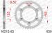 COURONNE ACIER PAS ORIGINE 520 52 Dents 1021252 HONDA XR 250 R 1/2/3/4/5 ME08 2001-2005 (2)
