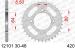 COURONNE ACIER PAS ORIGINE 420 30 Dents 1210130 YAMAHA CHAPPY 50 LB 13F 1980-1981 (2)