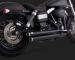 1800-1413 VANCE & HINES BIG SHOTS STAGGERED BLACK NON HOMOLOGUE HARLEY DAVIDSON FXDL 1690 DYNA LOW RIDER 2014-2015* (2)