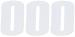 MOOSE RACING AUTOCOLLANT STICKERS NUMRO ZERO EN BLANC 11cm