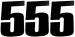 MOOSE RACING AUTOCOLLANT STICKERS NUMRO CINQ EN BLANC 11.5CM