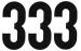 MOOSE RACING AUTOCOLLANT STICKERS NUMRO TROIS EN NOIR 15cm