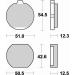 SBS RSI PLAQUETTES FREIN ORGANIQUE AVANT 510HF KAWASAKI 400 KH 1976-1978 (2)
