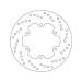 BREMBO DISQUE DE FREIN ARRIERE SERIE ORO 68B40791 DUCATI 800 SCRAMBLER CLASSIC 2015-2019