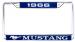 FORD MUSTANG 1966 year ENTOURAGE DE PLAQUE D IMMATRICULATION (vendu a l`unit) date license plate frames SCOTT DRAKE ACC-LPF-66