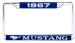 FORD MUSTANG 1967 year ENTOURAGE DE PLAQUE D IMMATRICULATION (vendu a l`unit) date license plate frames SCOTT DRAKE ACC-LPF-67