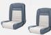 FORD MUSTANG 1964-1966 COUPE DELUXE COUVRE SIEGE PONY BLEU BLANC AVANT ET ARRIRE TMI Deluxe Pony Seat Upholstery 43-70125-2287-2290 (2)