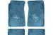 FORD MUSTANG 1964-1973 COUPE FASTBACK KIT SET DE TAPIS DE SOL BLEU AVEC LOGO PONEY ARGENTE Custom full size carpet floor mats blue ACC 19503180 BLEU 1017A