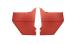 FORD MUSTANG 1965-1966 COUPE ET FASTBACK PAIRE DE PANNEAUX COLORIS ROUGE Mustang coupe and Fastback kick panels red KP1R