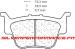 CARBONE LORRAINE PLAQUETTES ARRIERE 1140 ATV1 HONDA TRX R 450 2004-2010