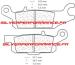 CARBONE LORRAINE PLAQUETTES AVANT GAUCHE 1205 ATV1 YAMAHA YFM GRIZZLY EPS 450 2007-2010