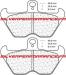 CARBONE LORRAINE PLAQUETTES AVANT 2430 A3+ BMW K 1100 Tous Modles 1992-2011