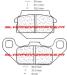 CARBONE LORRAINE PLAQUETTES AVANT 2799 ATV1 KAWASAKI KXF A1 TECATE 250 1987-1988