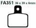 EBC PLAQUETTES ARRIERE FA351 SHERCO 2.9 2006-2010*