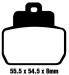 EBC HH PLAQUETTES ARRIERE SFA425HH PIAGGIO X8 125 2004-2005 (Montage 2)