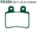 EBC PLAQUETTES ARRIERE 1223 FA350 YAMAHA XT X 125 Supermotard 2005-2011