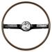 FORD MUSTANG 1968-1969 VOLANT 2 BRANCHES DELUXE GRAIN DE BOIS ET NOIR Steering Wheel 2-Spoke Deluxe Woodgrain Black ACP FM-ES008F C8MY-3600-A1A