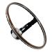 FORD MUSTANG 1968-1969 VOLANT 2 BRANCHES DELUXE GRAIN DE BOIS ET NOIR Steering Wheel 2-Spoke Deluxe Woodgrain Black ACP FM-ES008F C8MY-3600-A1A (2)