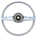 FORD MUSTANG 1968-1969 VOLANT 2 BRANCHES DELUXE GRAIN DE BOIS ET BLEU Steering Wheel 2-Spoke Deluxe Woodgrain Blue ACP FM-ES008FB C8MY-3600-A1B (2)