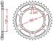 COURONNE ACIER PAS ORIGINE 520 39 Dents CI30439 APRILIA ETX 125 1984 (2)