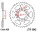 COURONNE ACIER PAS ORIGINE 428 42 Dents JTR1842.42 YAMAHA 80 YZ 1983 (2)