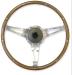 FORD MUSTANG 1965-1973 VOLANT BOIS ET ALU Corso Feroce 1964-73 Mustang Steering Wheel 15 pouces (w/GM Spline for Flaming River Tilt Column) SCOTT DRAKE S1MS-3600-WGK