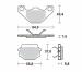SBS RSI PLAQUETTES FREIN 692RSI ARRIERE APRILIA 125 PEGASO 1990-1991