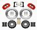 FORD MUSTANG 2005-2014 V6 227 245 V8 281 302 330 355 KIT GROS FREINS AVANT SUPERLITE 6 PISTONS ROUGE Wilwood Forged Narrow Superlite 6R Big Brake Front Brake Kits 140-9110-R (2)